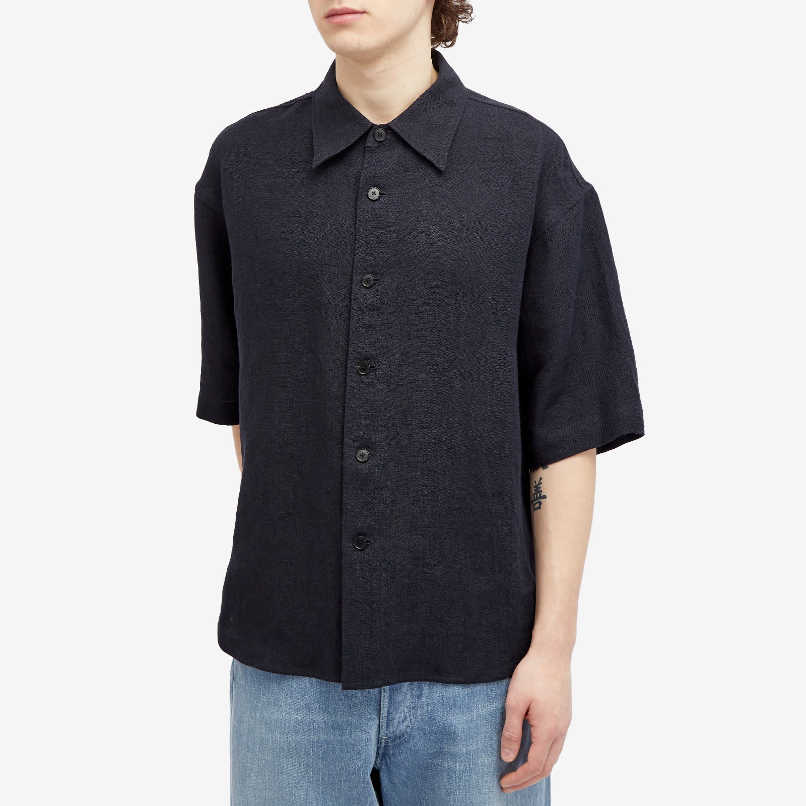 Auralee Linen Silk Short Sleeve Shirt - 2