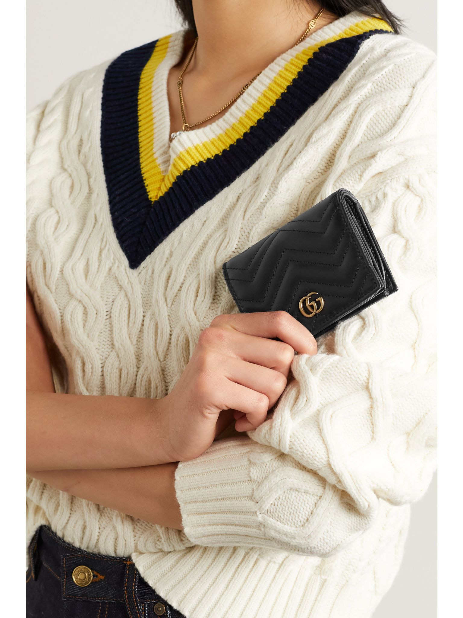 GG Marmont quilted leather wallet Black - 2