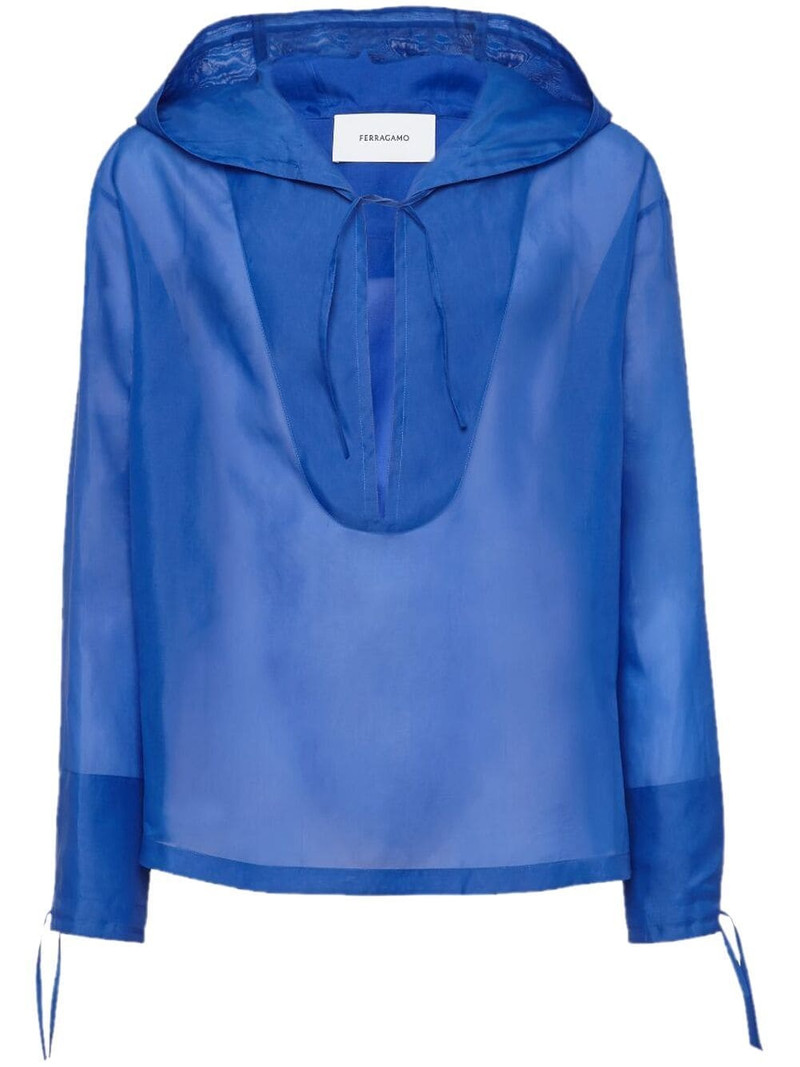 hooded organza blouse 1