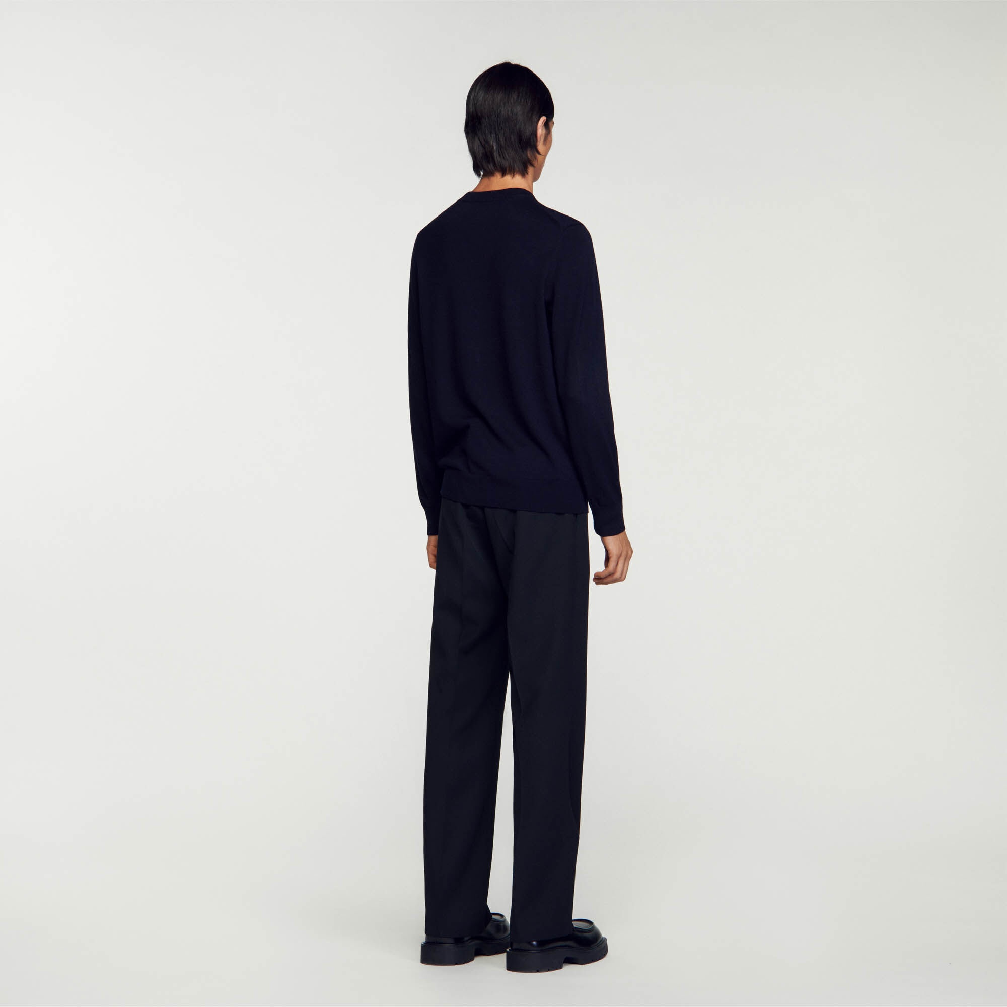 FINE KNIT WOOL SWEATER - 6