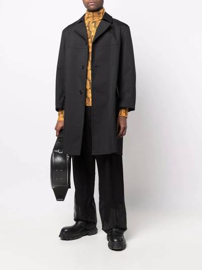 Raf Simons single-breasted fastening coat outlook