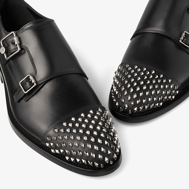 Finnion Monkstrap
Black Calf Leather Monk Strap Shoes with Studs 3