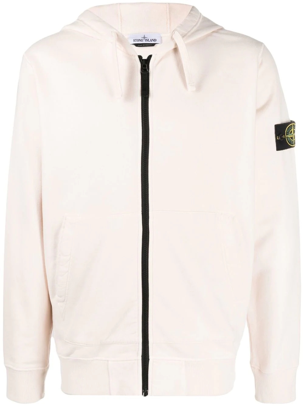 Compass-patch zip-up hoodie - 1