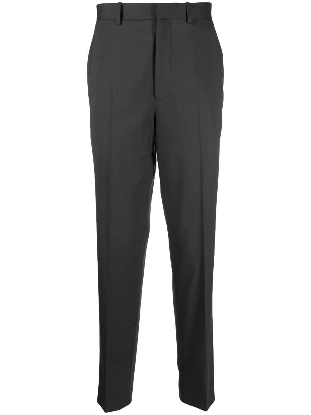 gabardine-weave tapered-leg trousers - 1
