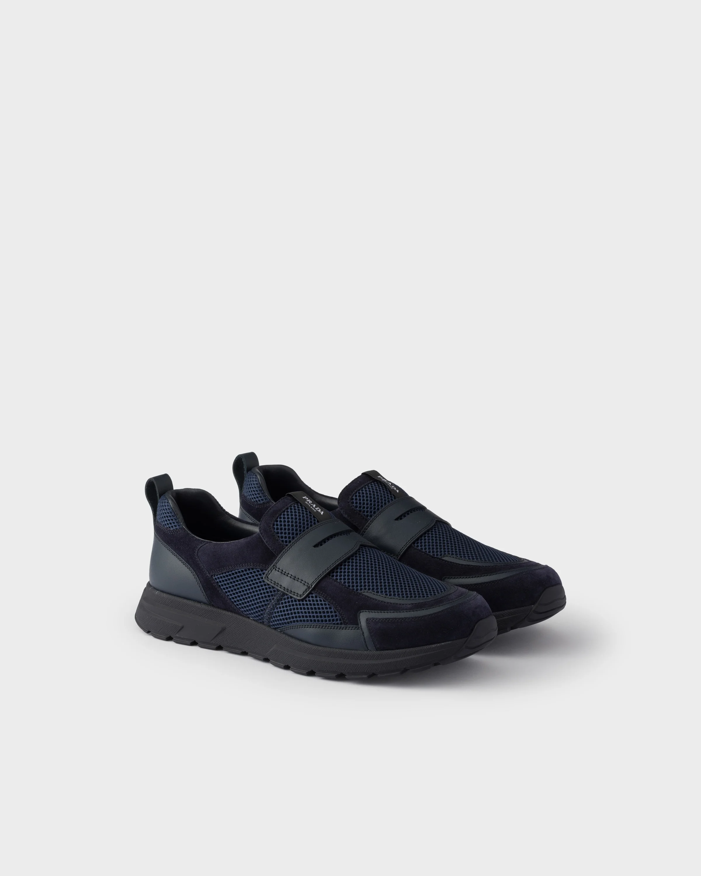 Prax mesh fabric and leather loafers - 1