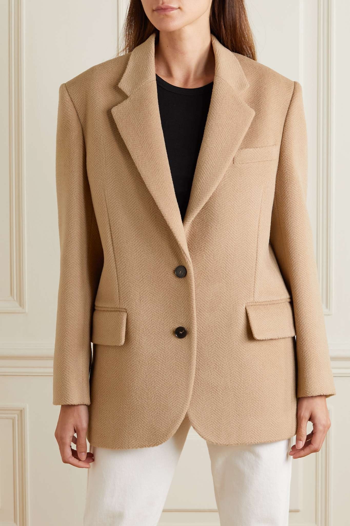 Herringbone wool blazer - 3