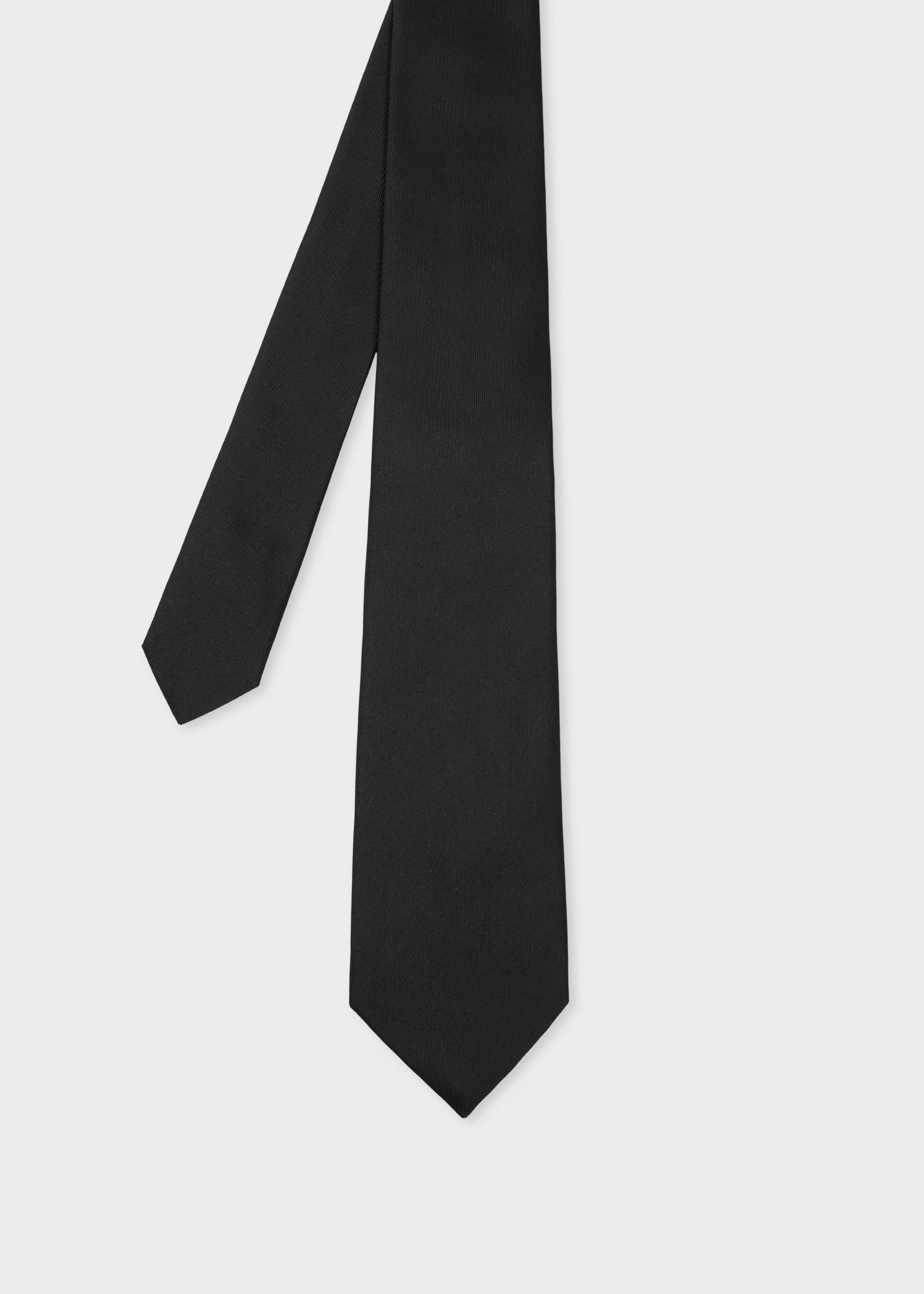 Silk Black Floral Tie - 1