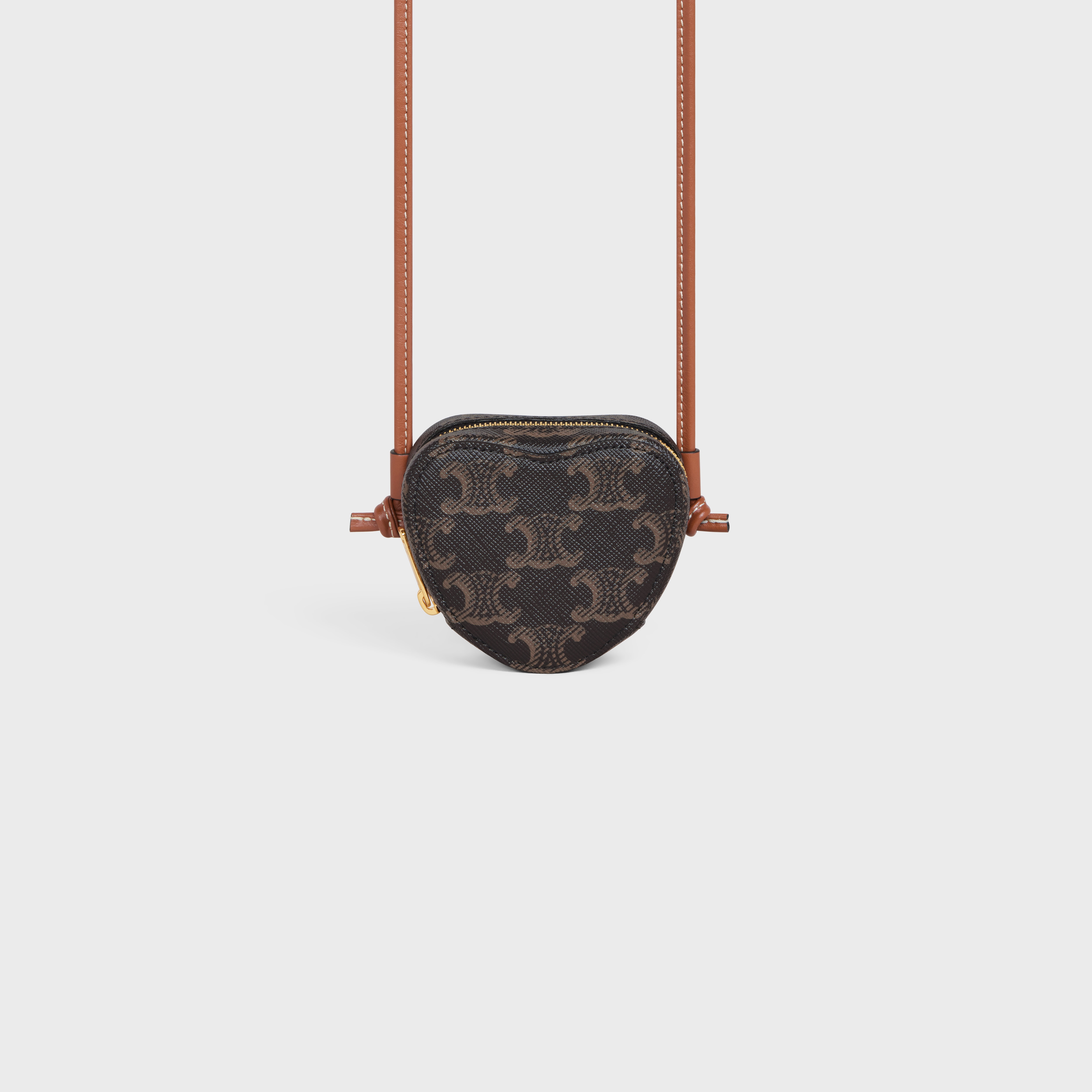 CROSSBODY MICRO HEART in triomphe canvas - 2