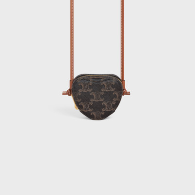 CELINE CROSSBODY MICRO HEART in triomphe canvas outlook