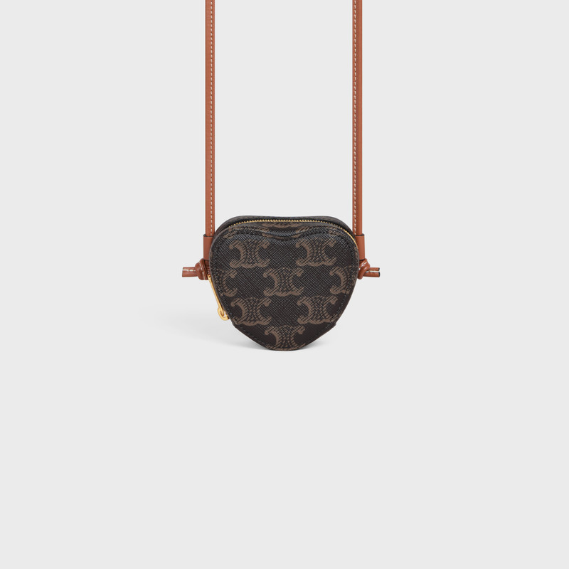 CELINE CROSSBODY MICRO HEART in triomphe canvas outlook