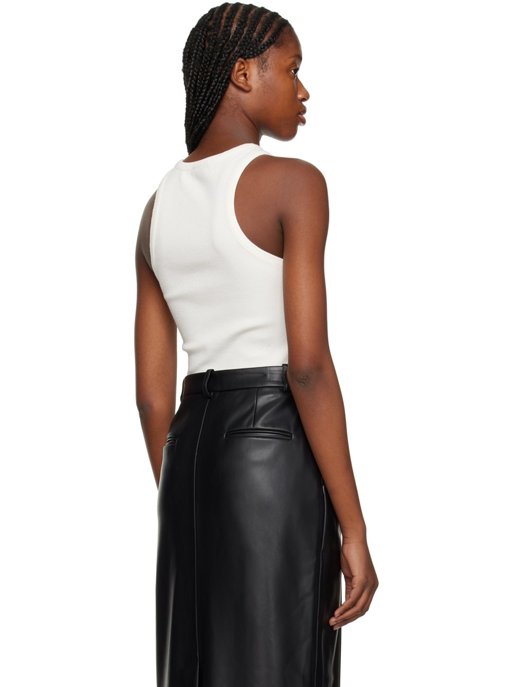 White Rib Tank Top - 3