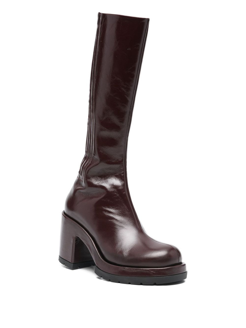 SAPIO 90mm patent-finish boots outlook