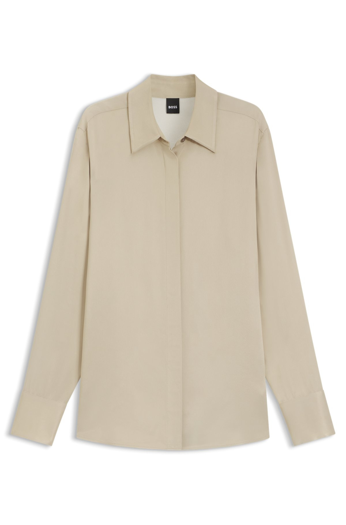 REGULAR-FIT BLOUSE IN SATIN - 1