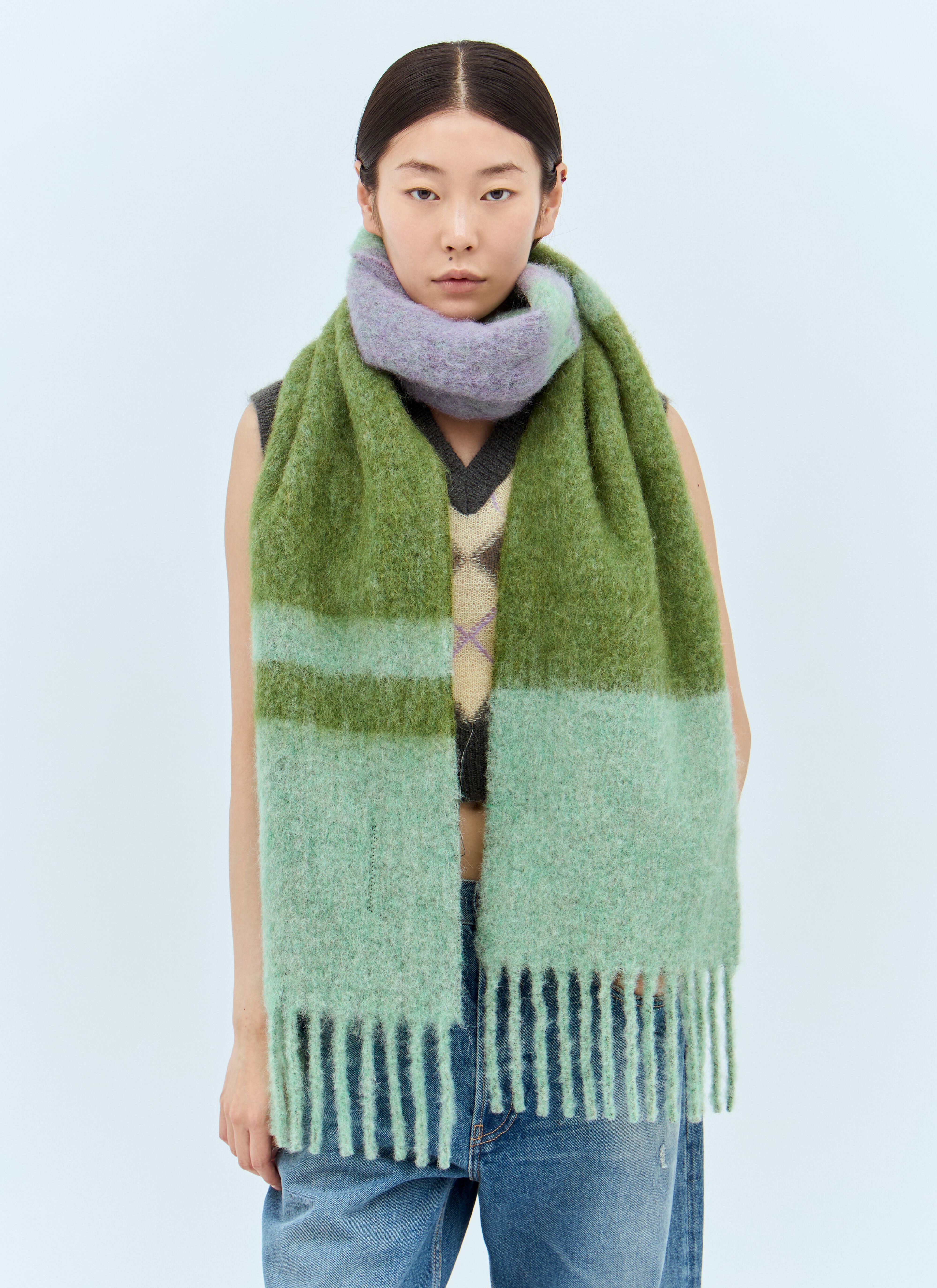 マフラー・ストール MARNI Logo Patch SCMC0122Y0 UAW037 STC68 Scarf Muffler Shawl Marni MARNI SCMC0122Y0 UAW037 Muffler SCARF Women's Wool