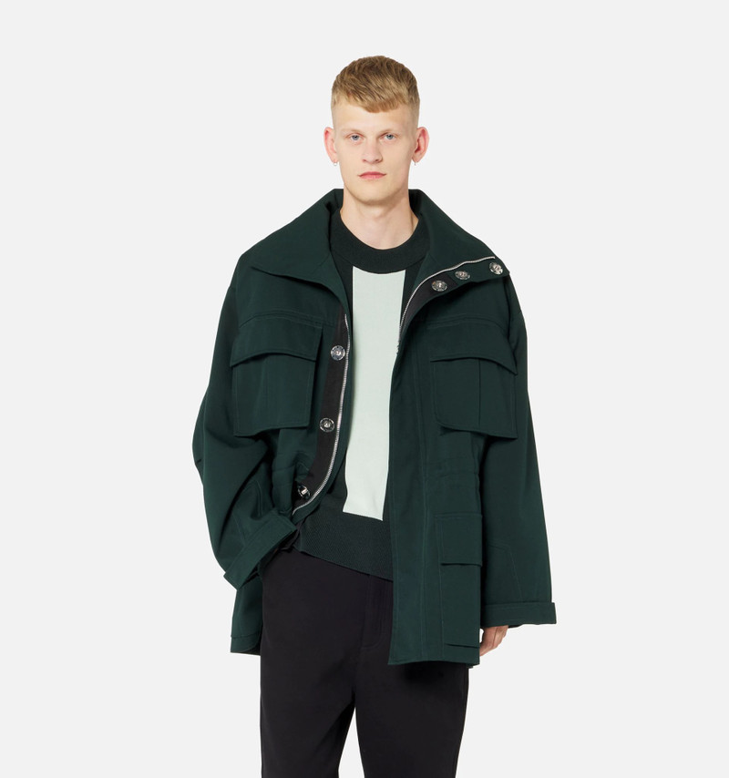 AMI Paris Zipped Parka With Elasticated Waist And Patch Pockets outlook