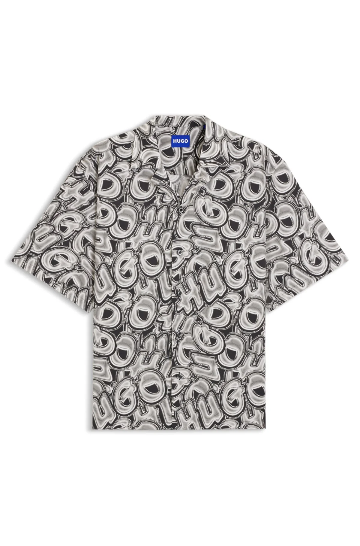 PRINTED RELAXED-FIT SHIRT IN COTTON POPLIN - 1