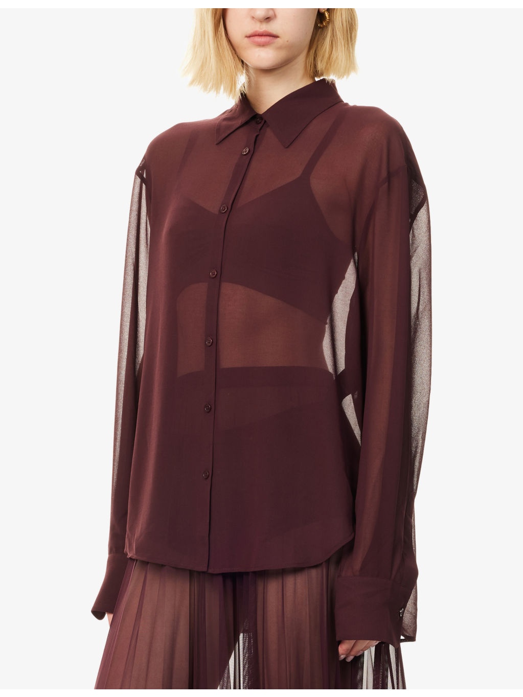 Peri Curved-Hem Woven Shirt - 3