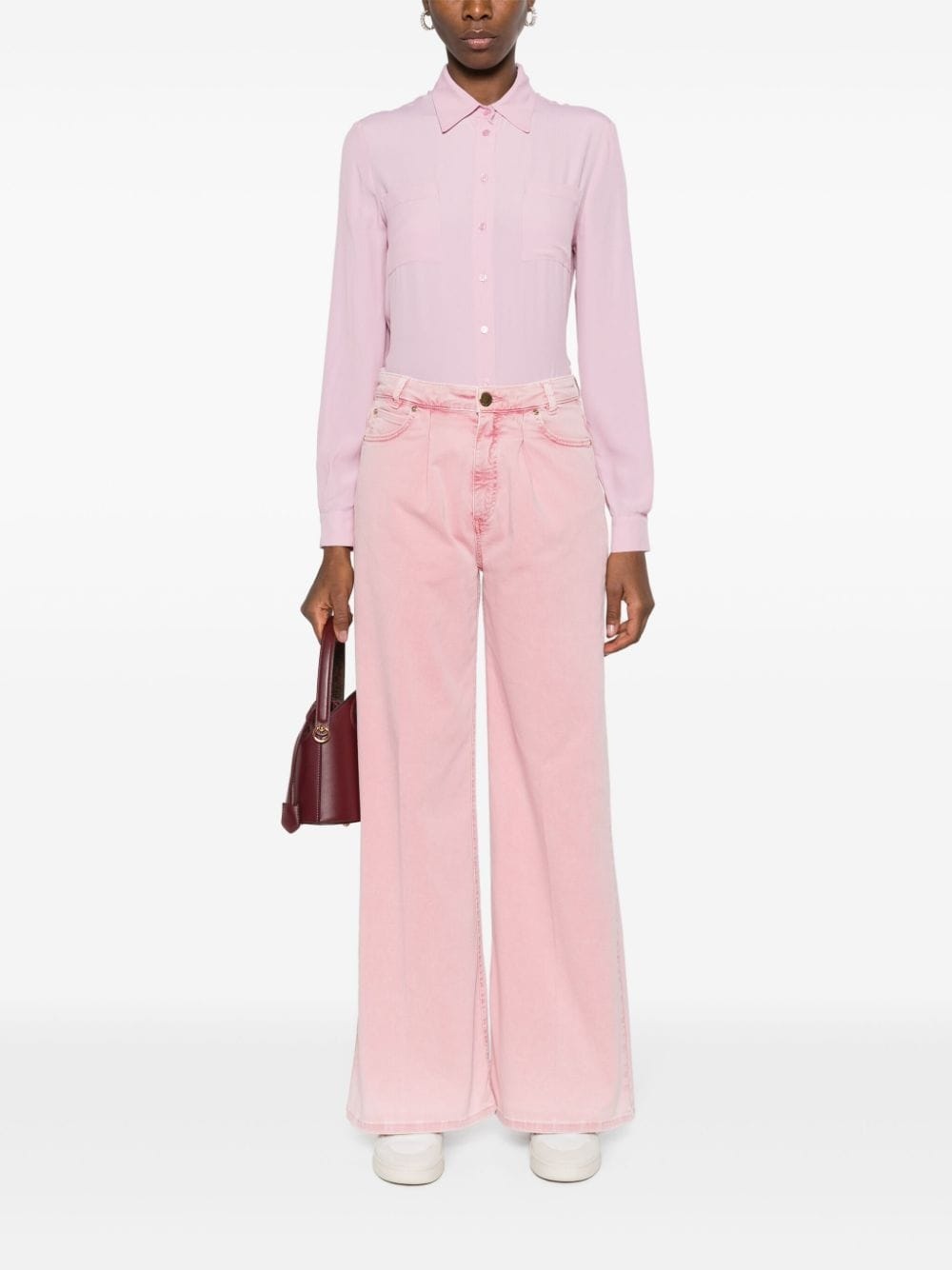 button-up crepe shirt - 2