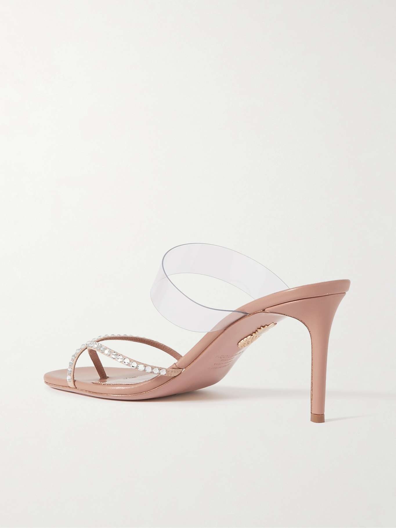 Movie 75 PVC-trimmed crystal-embellished suede mules - 3