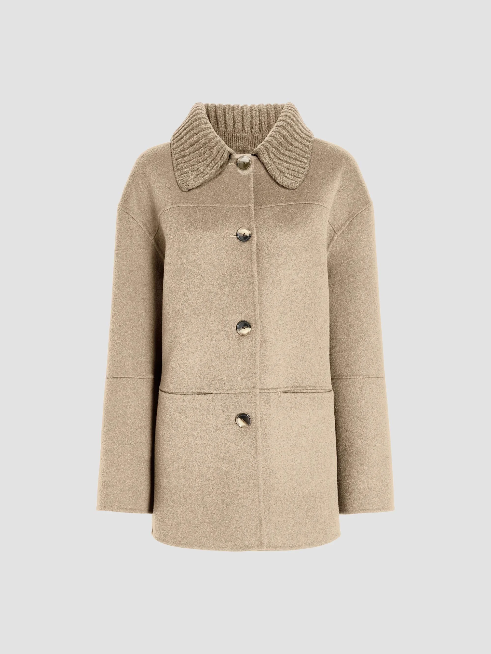 Women's Lisa Double-Faced Wool-Cashmere Jacket - Oat - 1