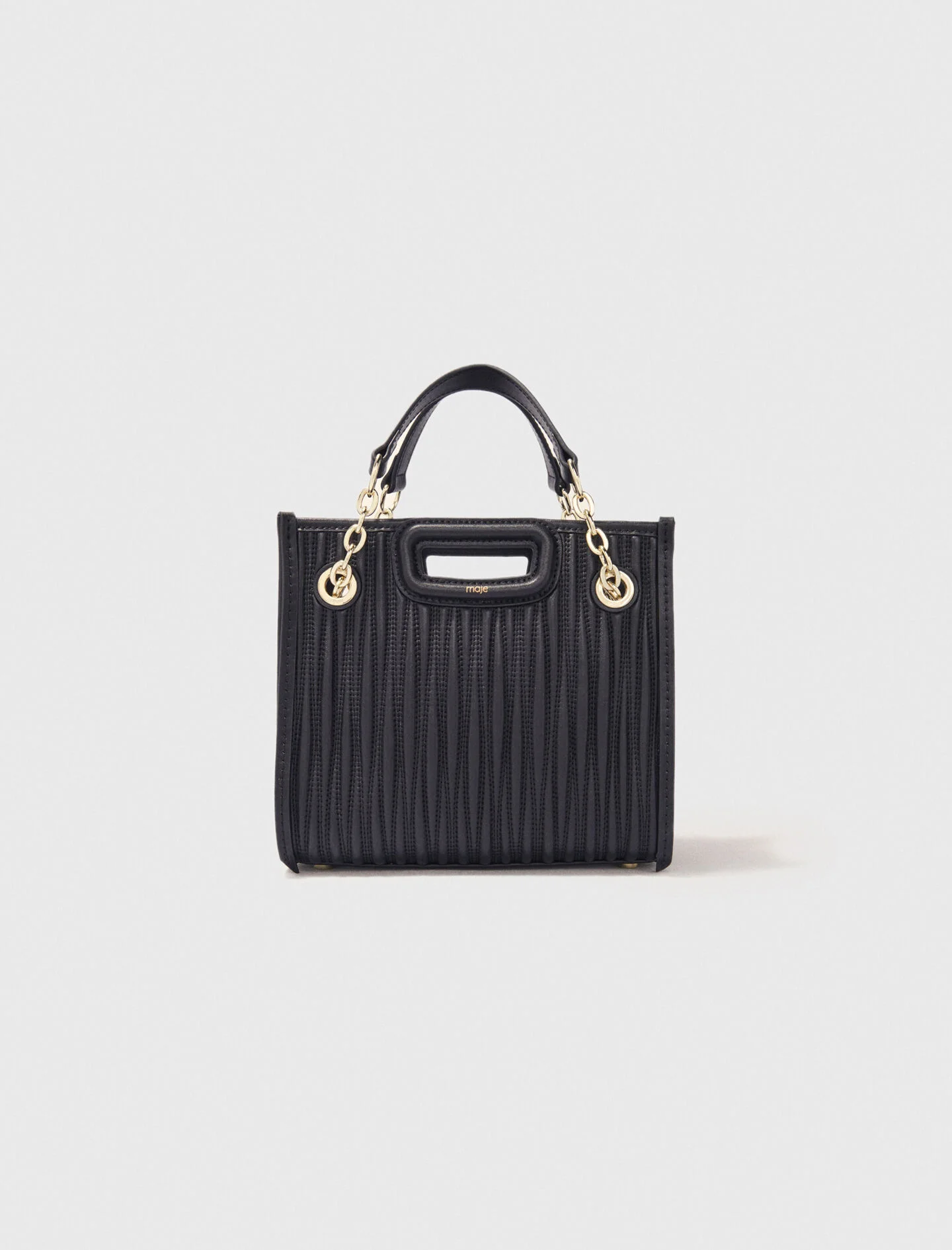 Mini quilted leather tote bag - 1