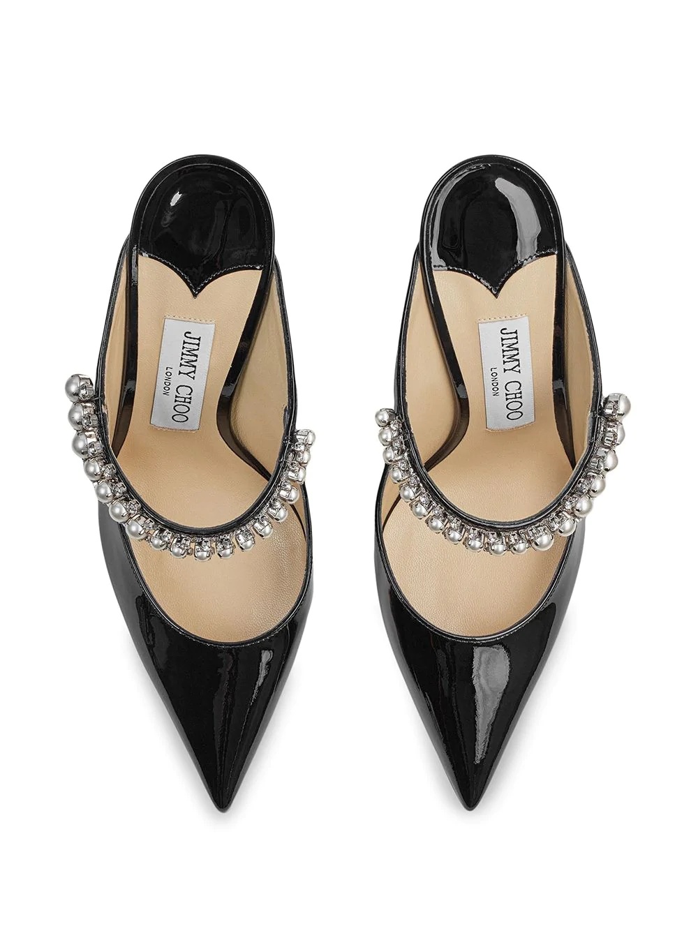 Bing 100mm pearl-embellished mules - 4