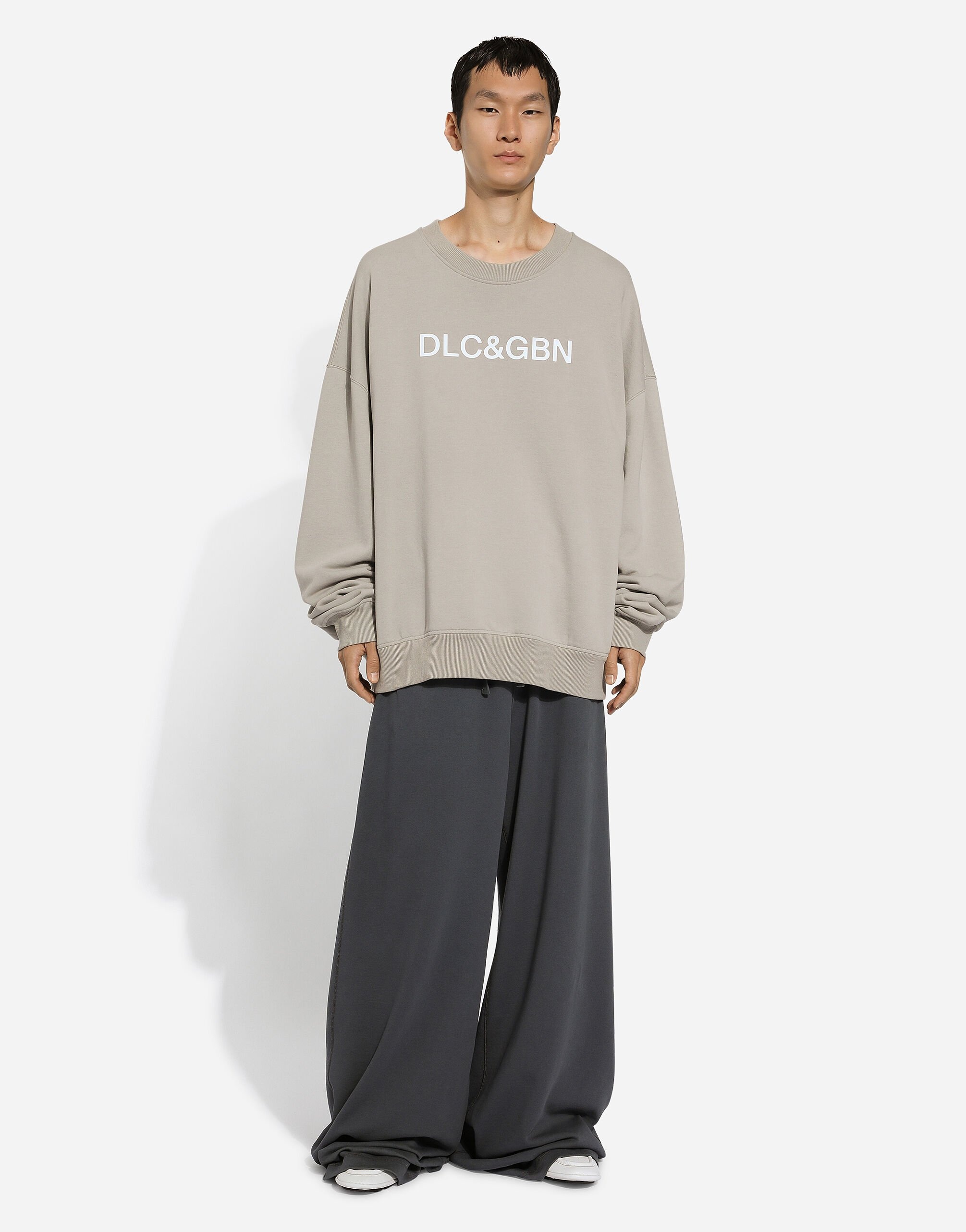 Round-neck sweatshirt with Dolce&Gabbana logo print - 2