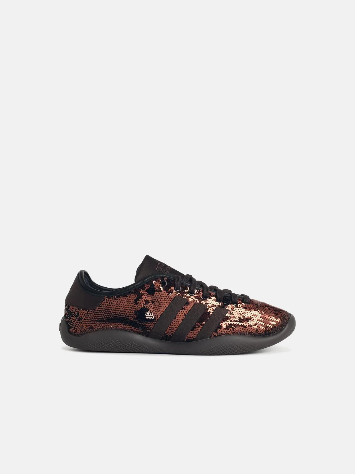 'KARINTHA SEQUIN' BROWN FABRIC SNEAKERS - 1