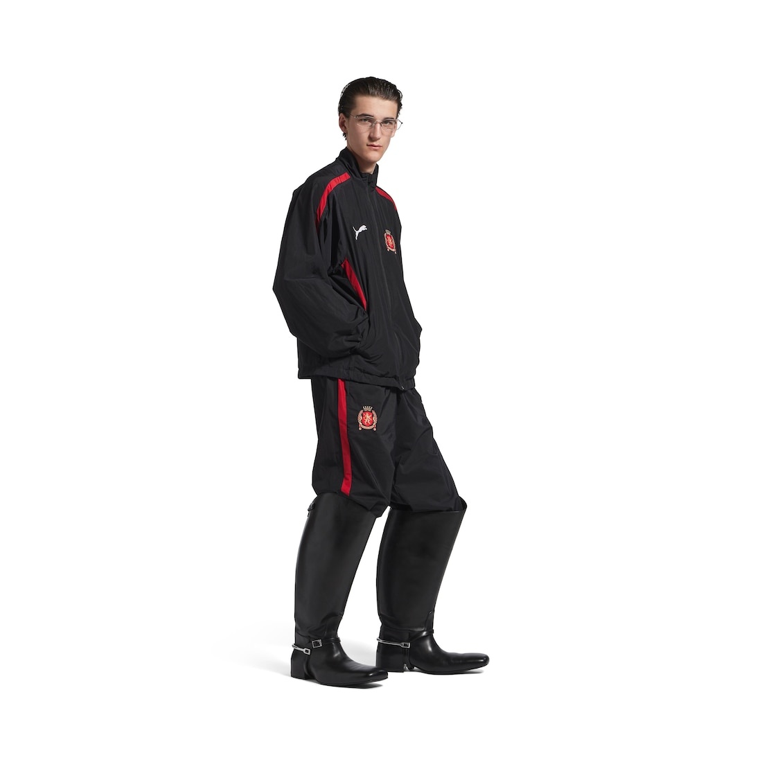 Balenciaga I Puma Large Tracksuit Pants in Black/red - 2