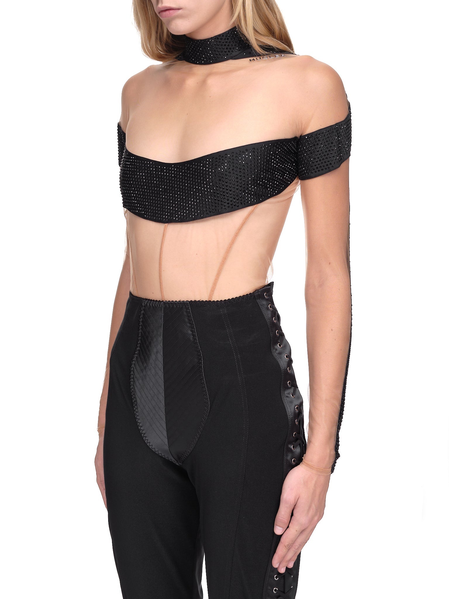 Illusion Neckline Bodysuit - 2