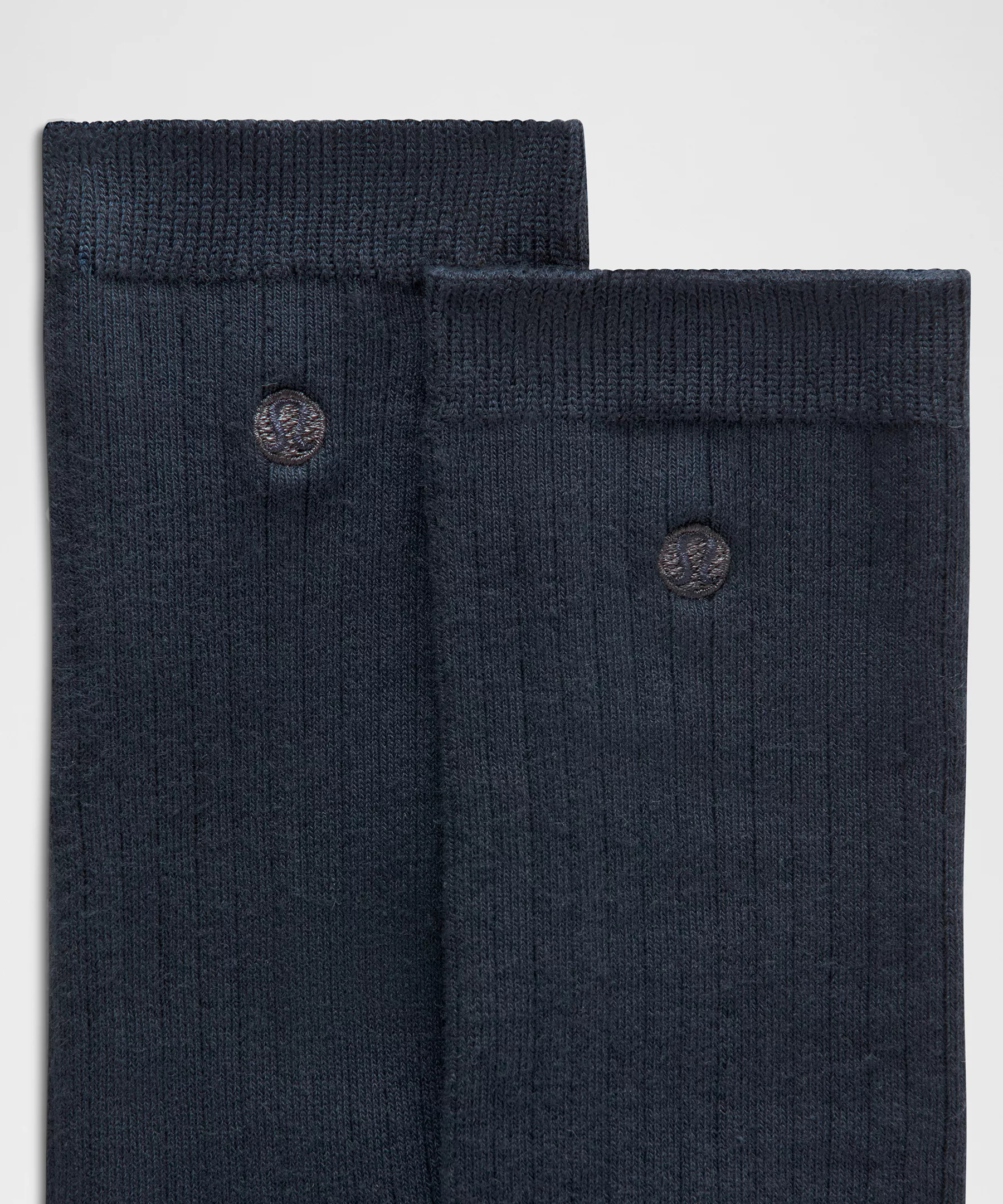 Unisex Ribbed Cotton-Blend Crew Socks - 2