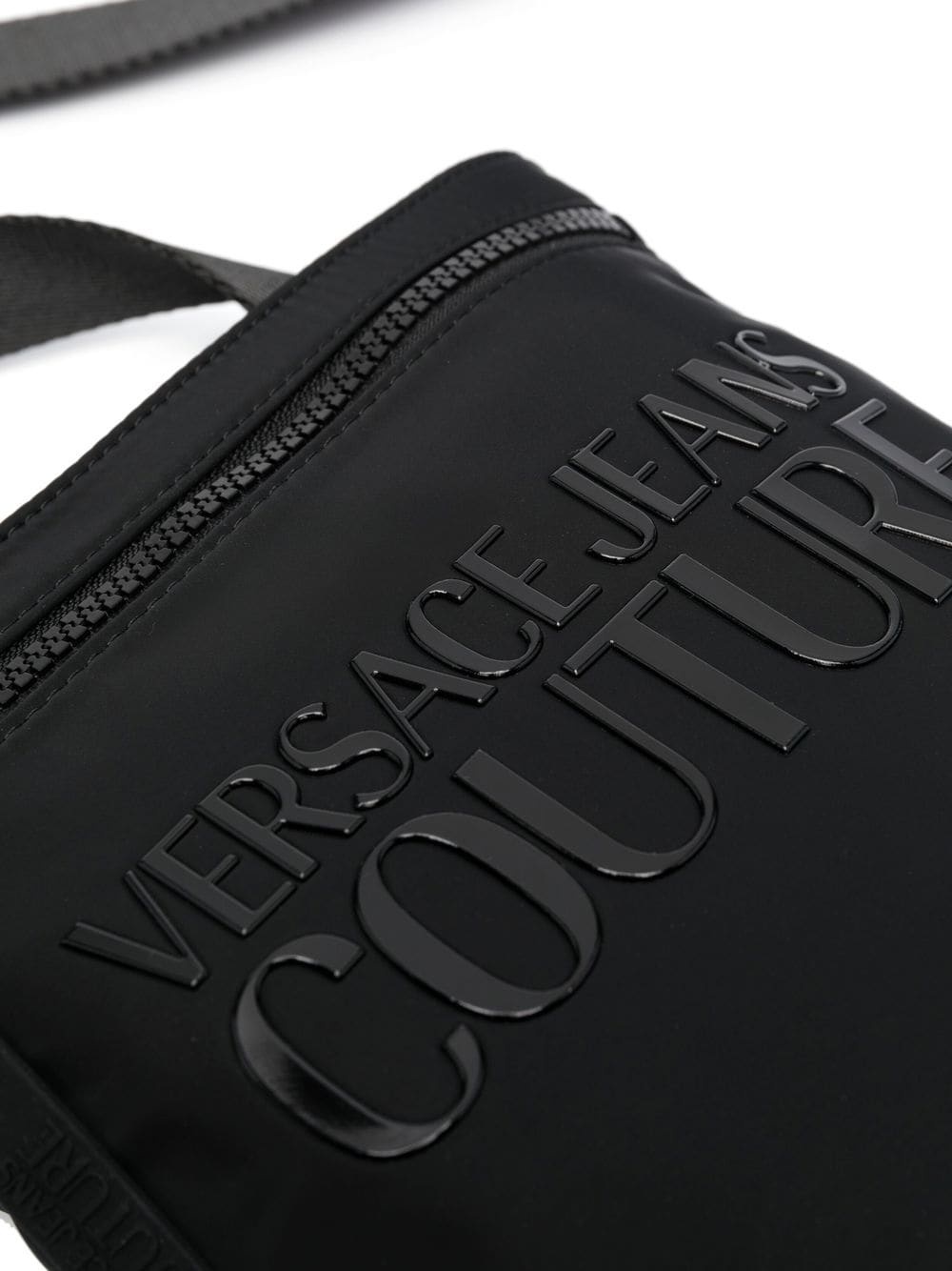 logo-print zip-up messenger bag - 4