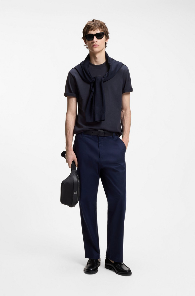 HUGO RELAXED-FIT COTTON-JERSEY T-SHIRT WITH LOGO PRINT outlook