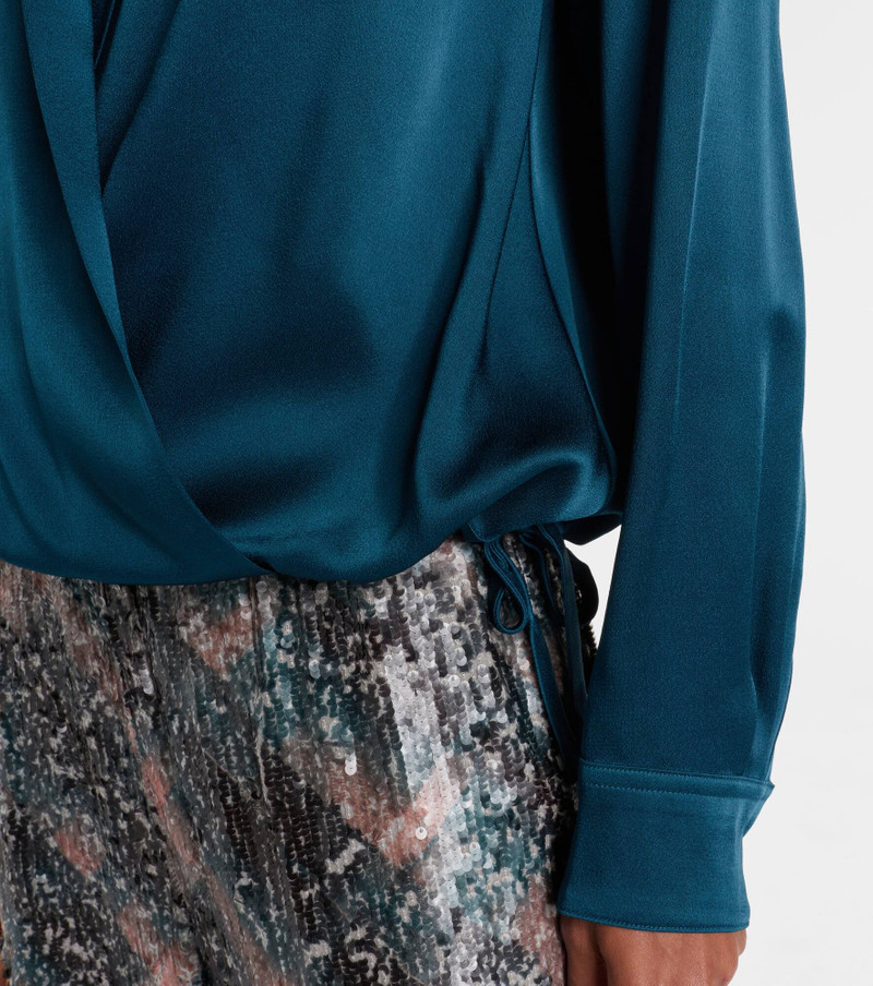 Satin wrap top 5