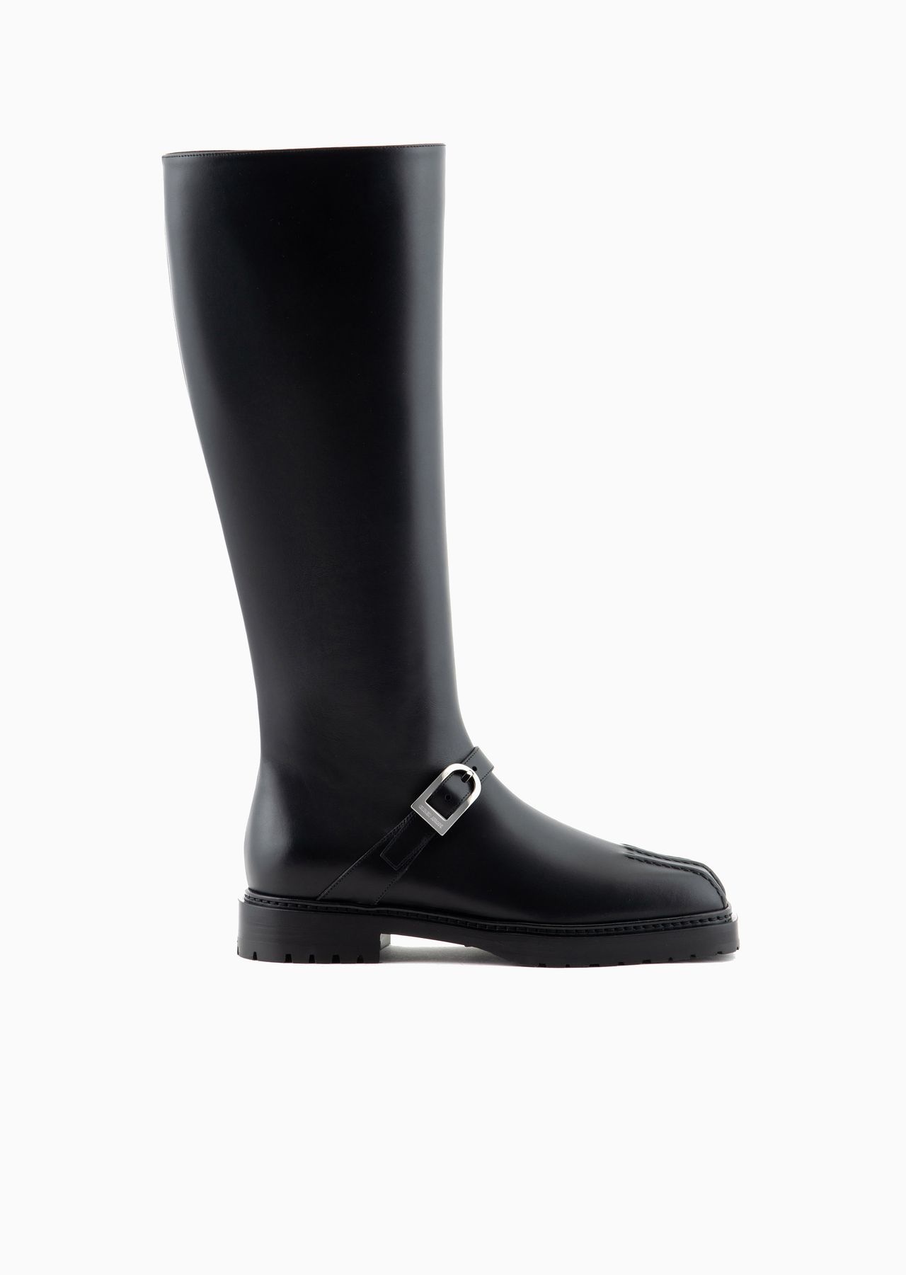 Leather boots with a strap - 1