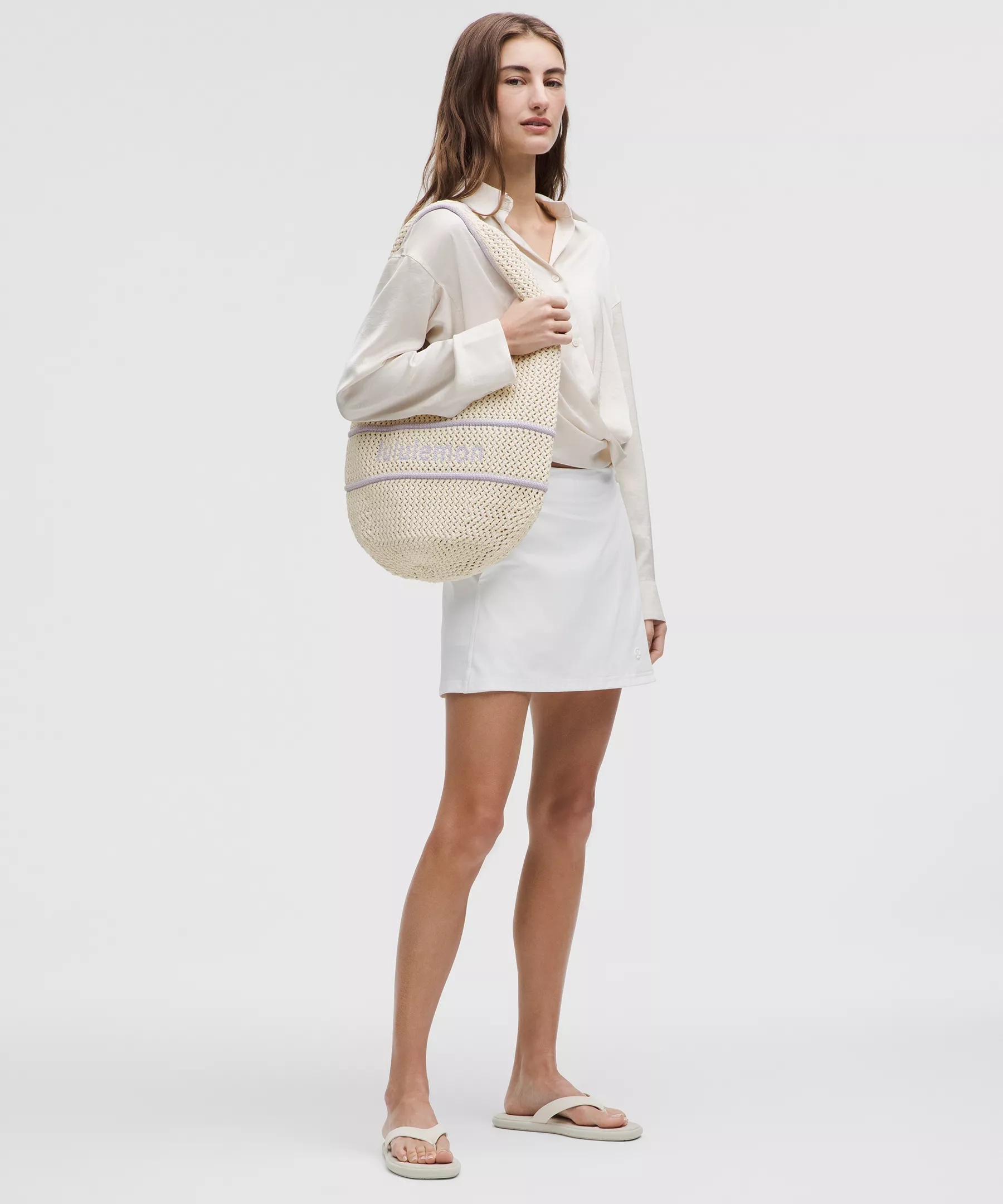 Cotton Crochet Shoulder Bag 7L - 2