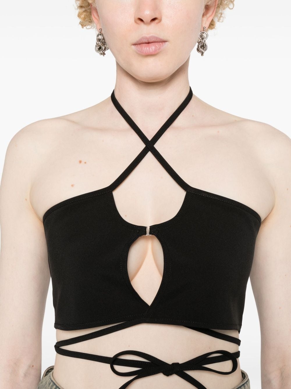 crossover-straps cropped top - 5