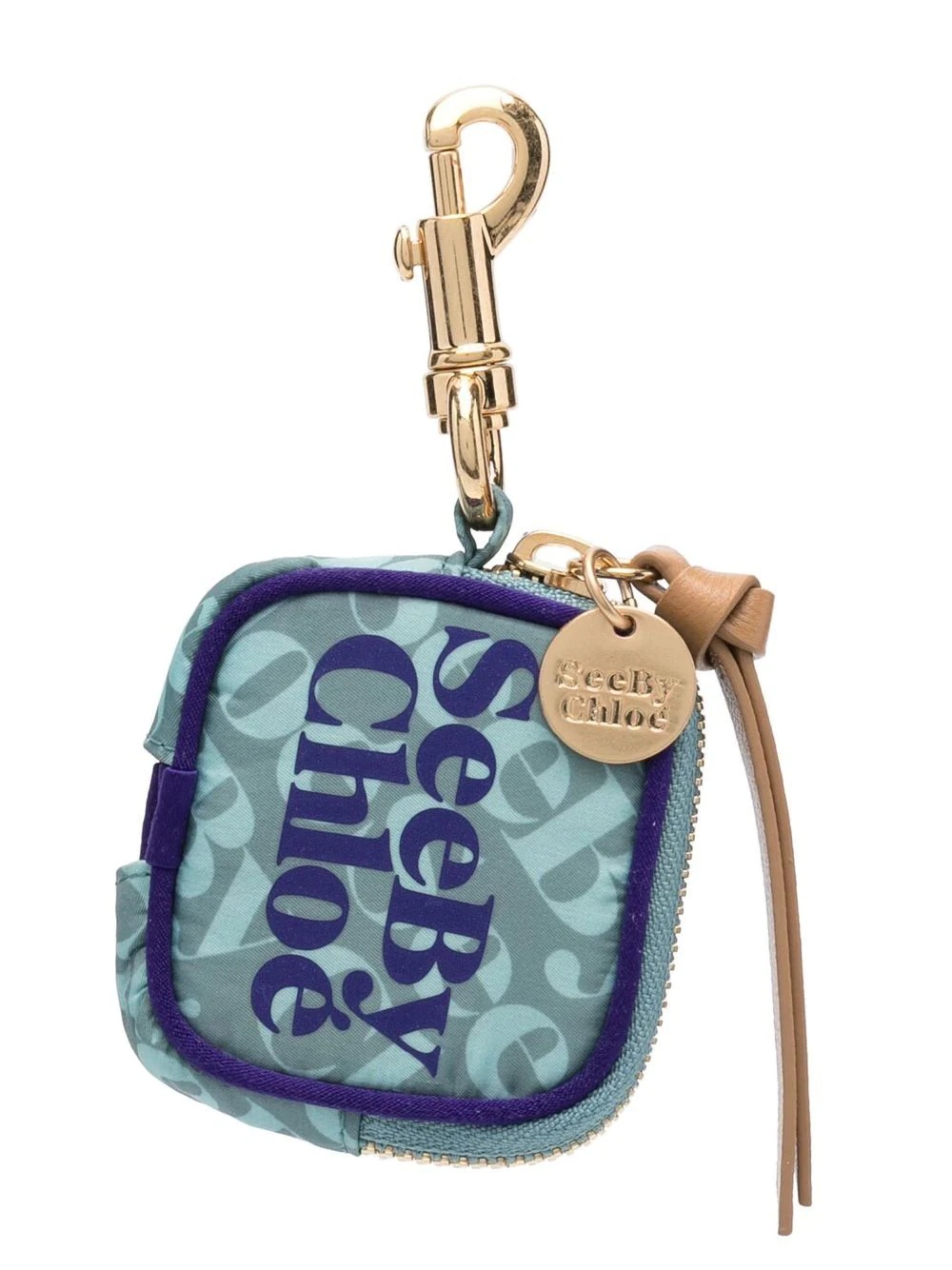 logo-print key ring - 1