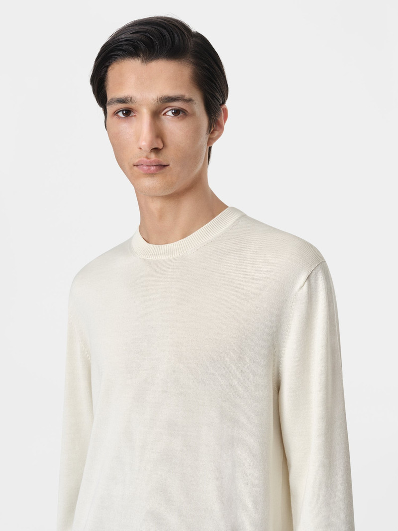AMIRI LONG SLEEVE CREW-ALABASTER outlook