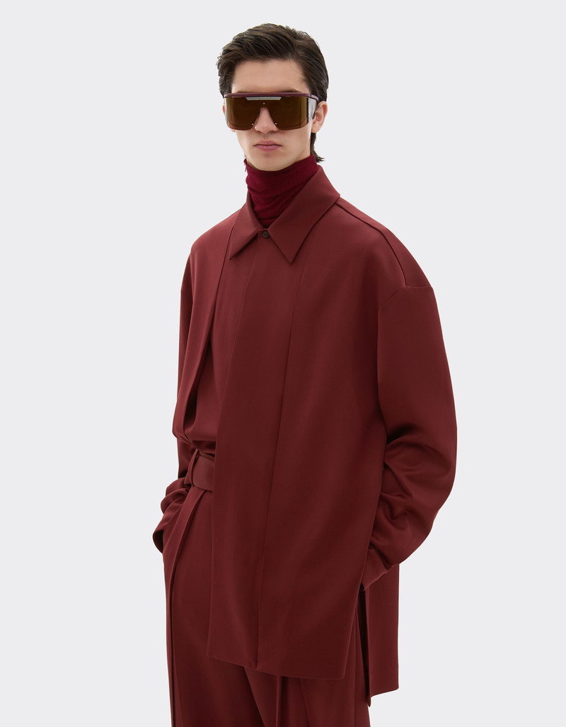 Wool satin shirt 5