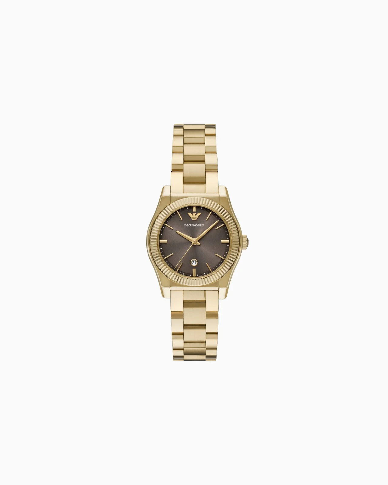 THREE-HAND GOLD-TONE STAINLESS STEEL WATCH - 1