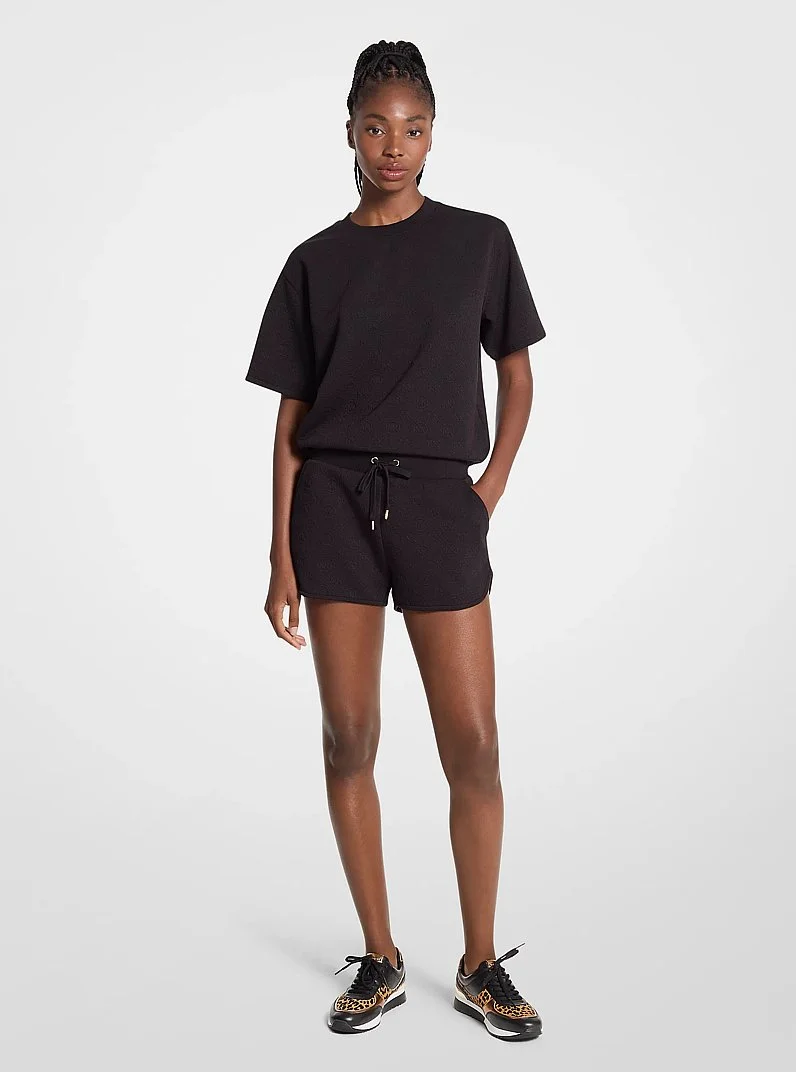 Logo Jacquard Knit Shorts - 1