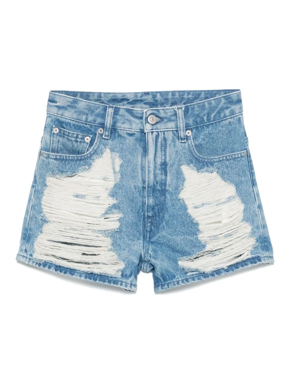 ripped denim shorts - 1