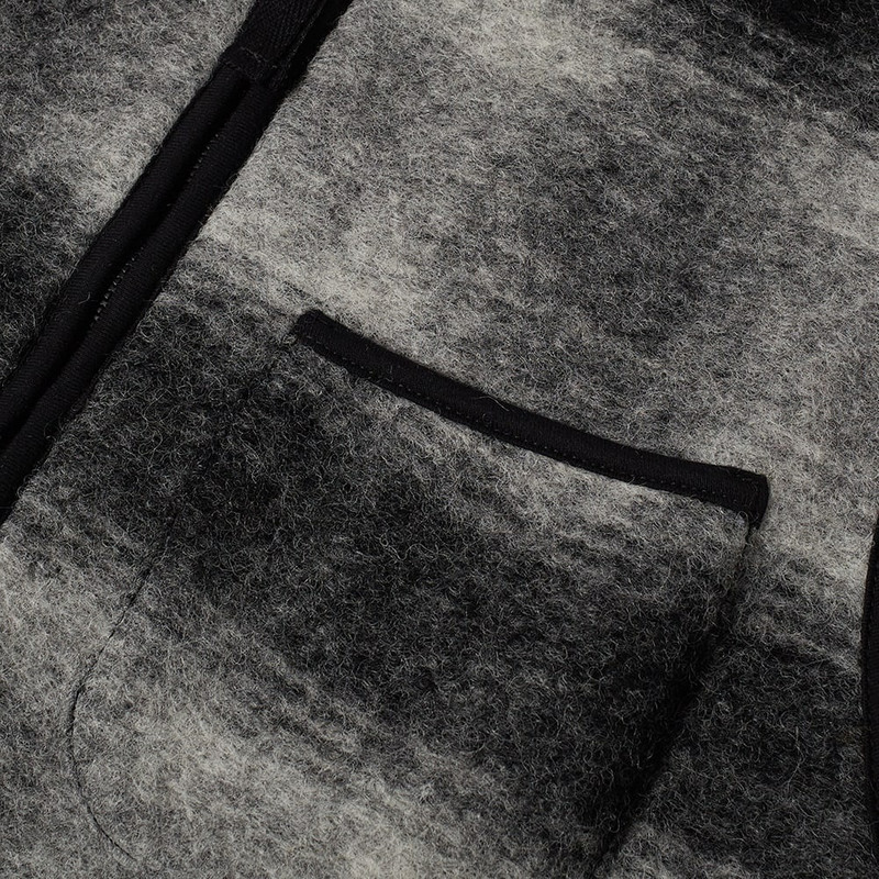 Universal Works Wool Fleece Check Zip Waistcoat 3