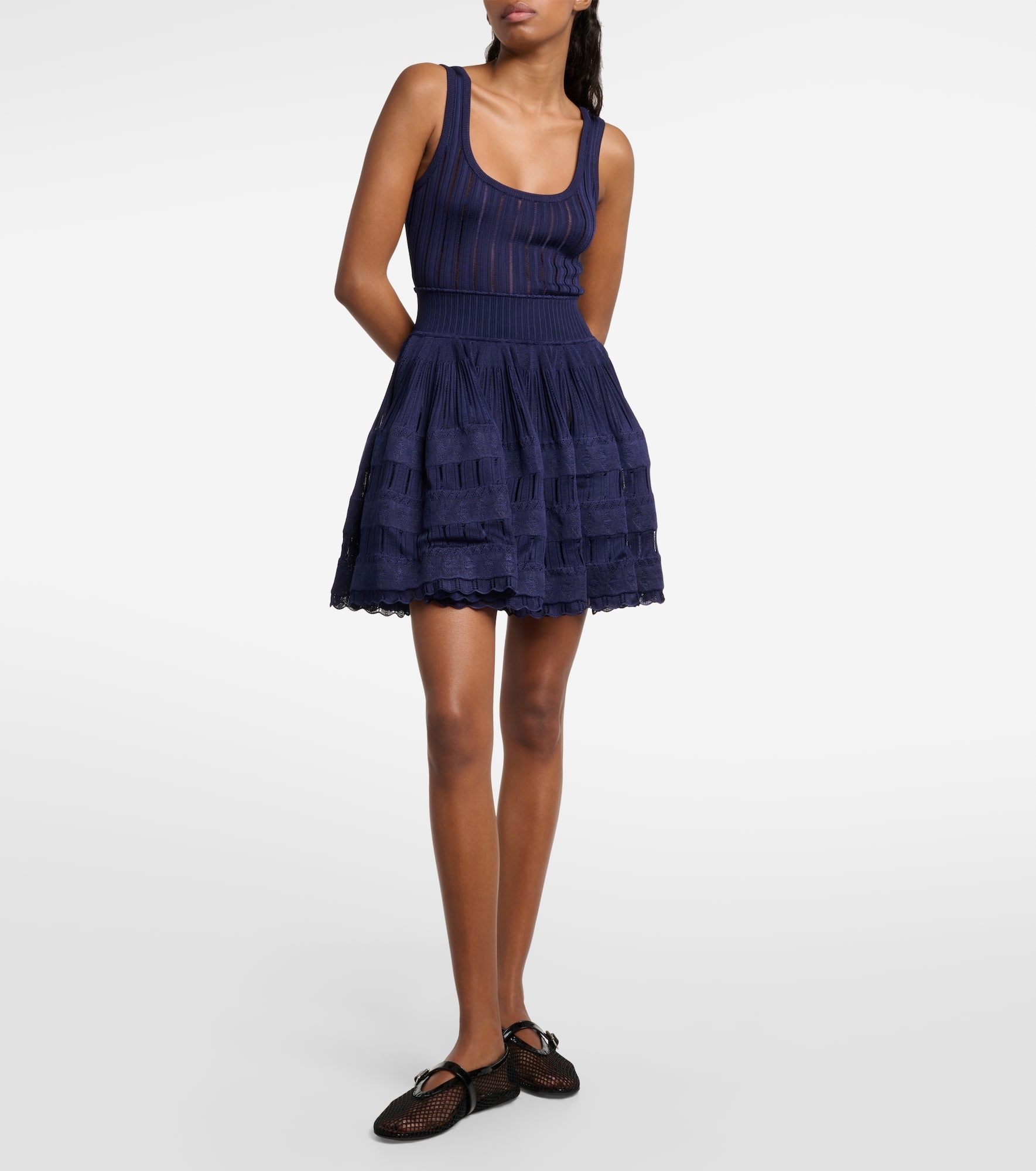 Ribbed-knit minidress - 2