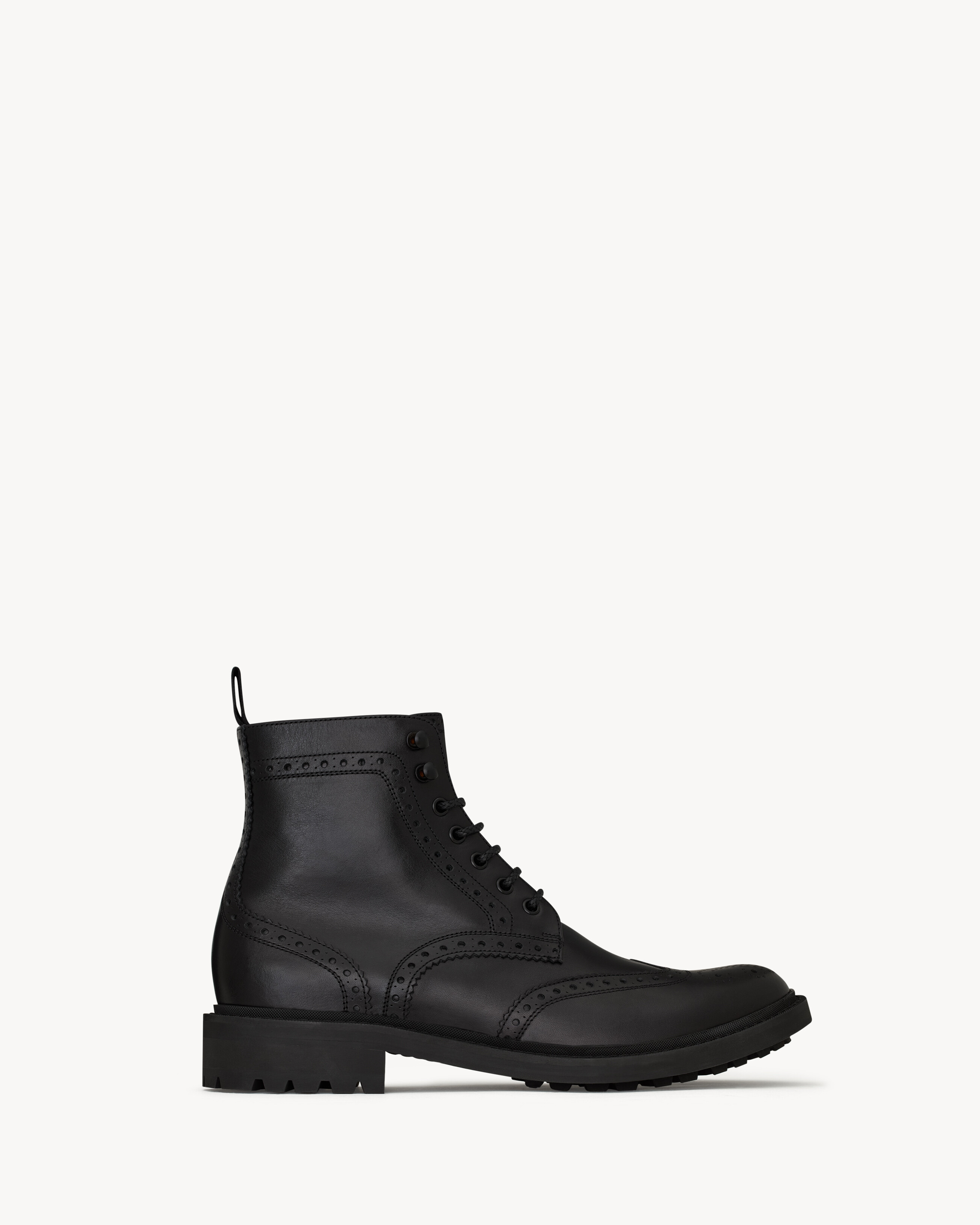 ANTOINE BROGUE BOOTS IN SHINY LEATHER - 1