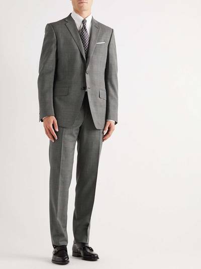 TOM FORD O'Connor Prince of Wales Checked Wool-Blend Suit Trousers outlook