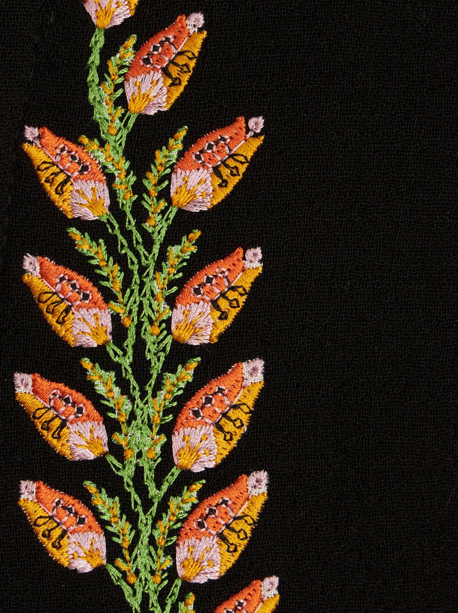 CROPPED WAISTCOAT WITH FOLIAGE EMBROIDERY - 6