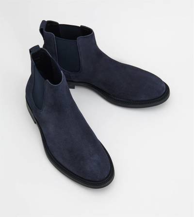 Tod's ANKLE BOOTS IN SUEDE - BLUE outlook