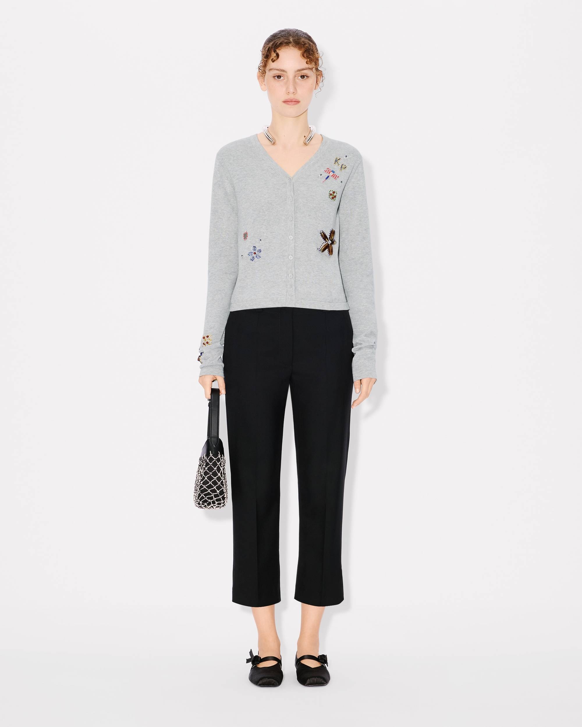 Embroidered cardigan in cotton - 5